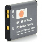 Аккумулятор DSTE EN-EL19 (3.7V, 1300mAh) для Nikon Coolpix S2800/S2900/S3600/S3700/S5300/S6800/S6900