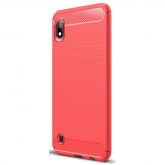 Силиконовый бампер Carbon 360 для Samsung Galaxy A10 (красный)